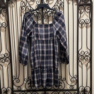 Plaid Long Sleeve Dress